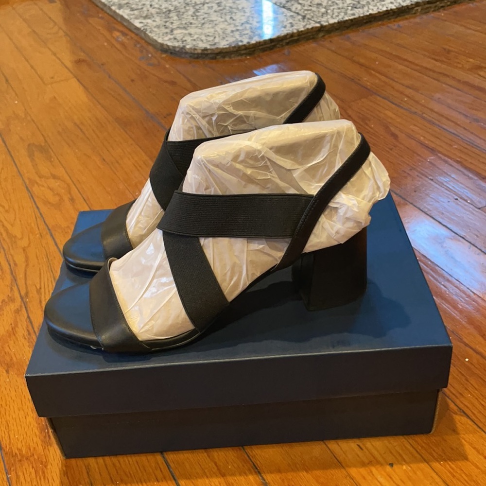 COLE HAAN Black Leather Sandals 9.5 - Picture 2 of 7